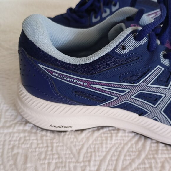 Asics Gel-Contend 8 Navy Running Shoes Womens Size 6.5 - Picture 5 of 7